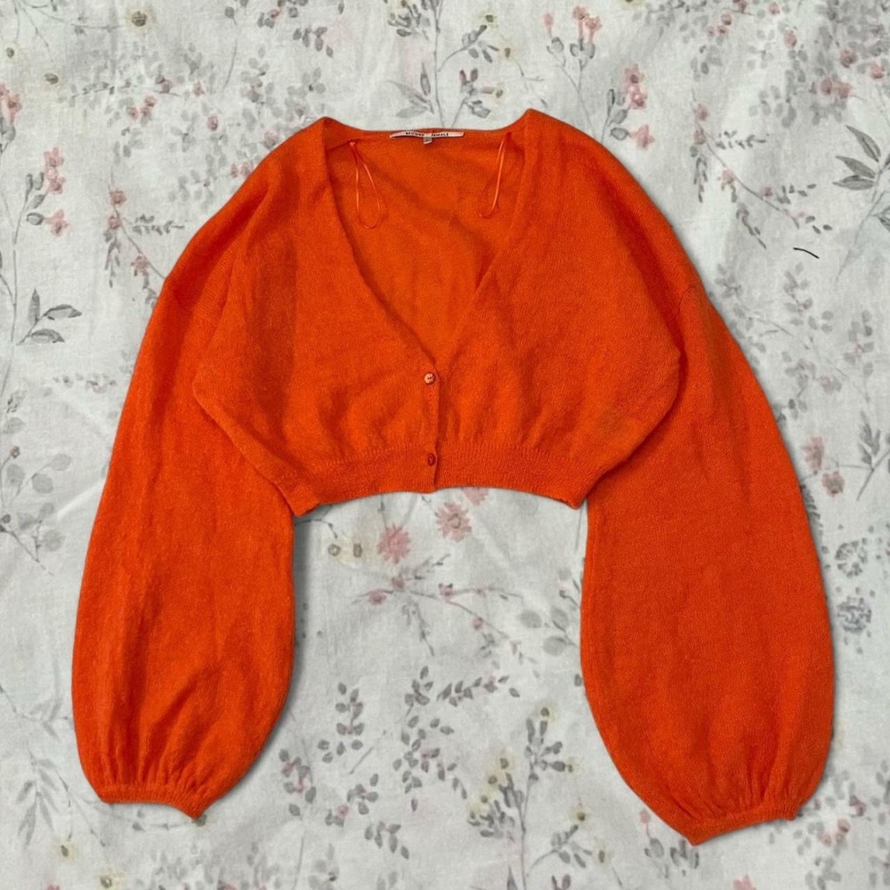 Second Female Perla Knit Cardigan Made in Italy Mohair Alpaca Cropped Cardigan